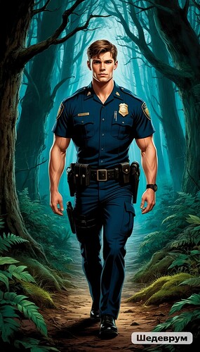 Aiden Clancy, adulte, dans la forêt