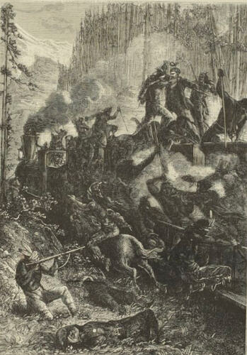 Le Tour du monde en 80 jours, le train pour New York attaqué par des Sioux