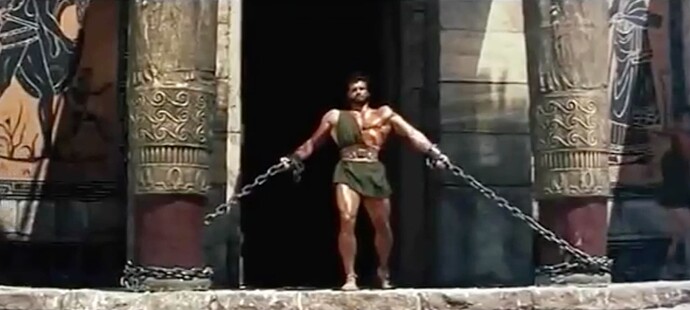 Hercule devant le palais de Pélias