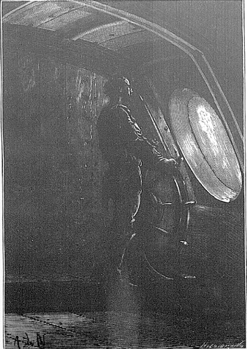 Capitaine Nemo prit la barre du Nautilus