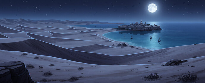 Desert Mahdia de nuit